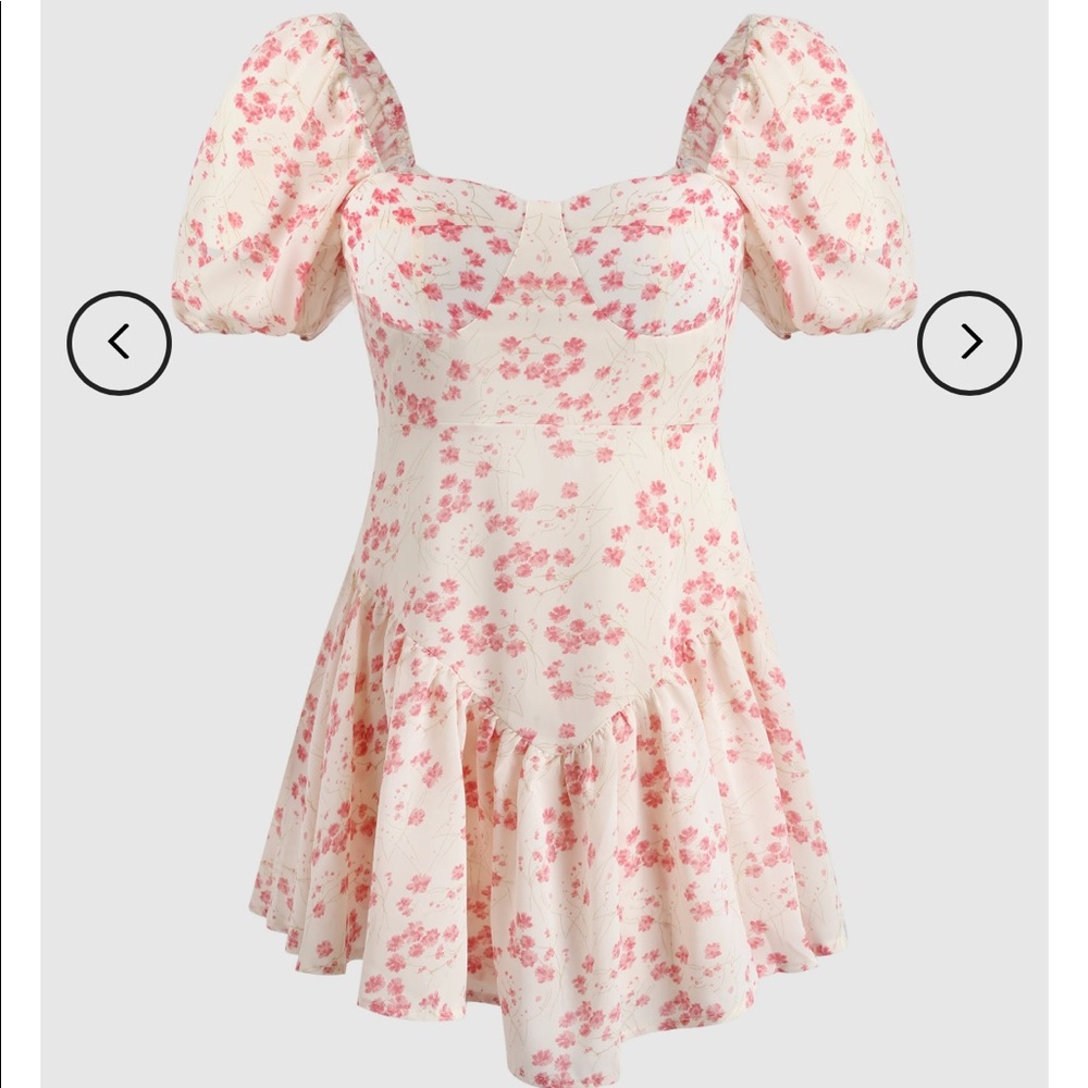 Shop Cider Floral Puff Sleeve Dress